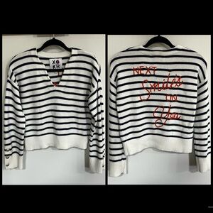 Kerri Rosenthal XOKR Next Smile’s On You Striped Sweater